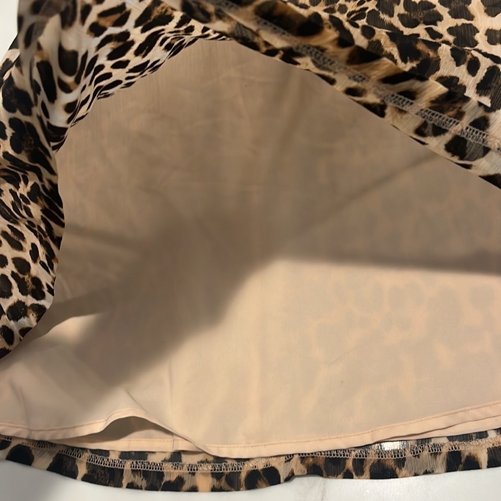 LIMITED Leopard Print Mini Skirt size 12 - Picture 3 of 8